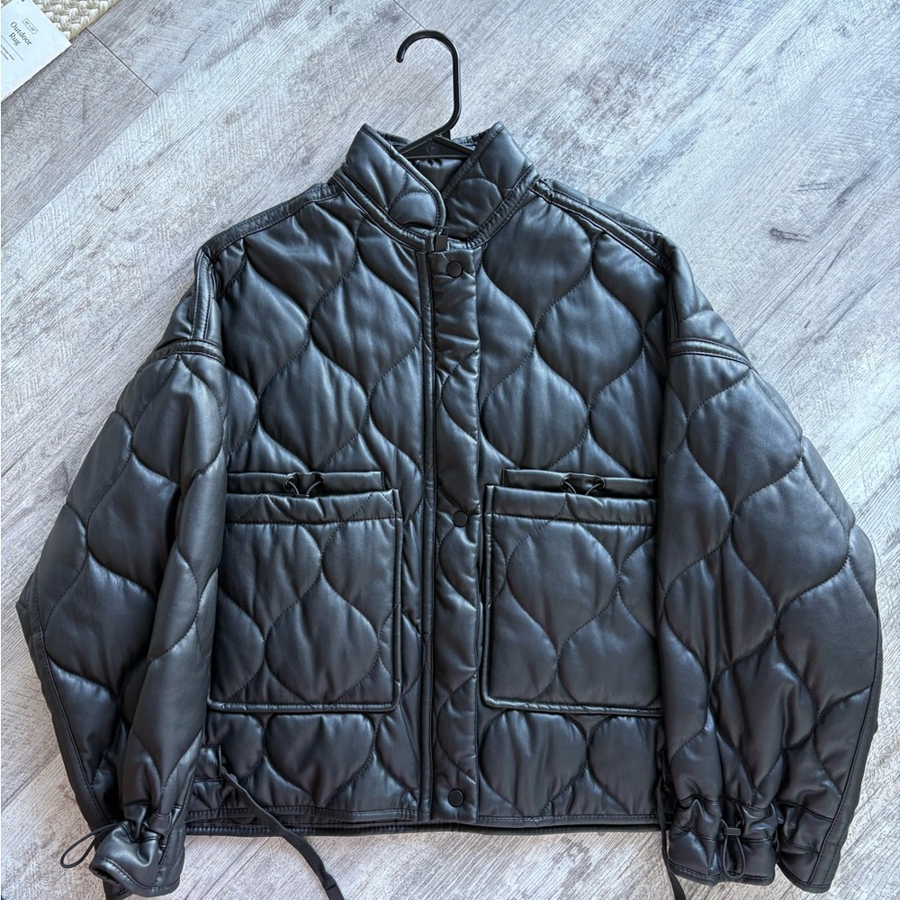 Zara faux leather jacket